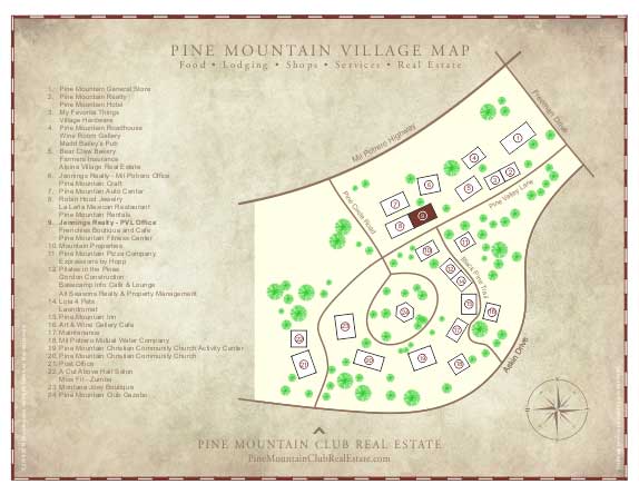 Pine Mountain Village Map